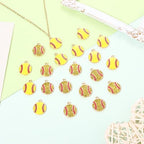 20PCS Sports Charms Enamel Basketball Baseball Pendant Charms for Jewelry Making Rhinestone Ball Game Softball Charms for Necklace Bracelet Earrings DIY Crafts - color: Set 8