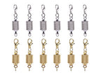 KONMAY 10 Sets Mixed Screw-in Magnetic Necklace Clasps, Safety Magnetic Converter Clasps for Jewelry Making - color: Mixed with Screw Patterns