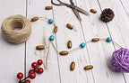 50Pcs Brown Oval Wood Tube Beads 20 x 10mm Barrel Natural Wooden Loose Spacer Beads for Bead Crafts Making (3mm Hole) - color: 20x10mm, Brown#50pcs