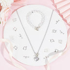 SUNNYCLUE 1 Box 80 Sets Toggle Clasps Valentine's Day Antique Silver Toggle Clasp Heart & Arrow OT Clasp T-bar Closure Clasps Love Heart Closure Connector Alloy Metal Clasp Charms for Jewelry Making - style: Style 5