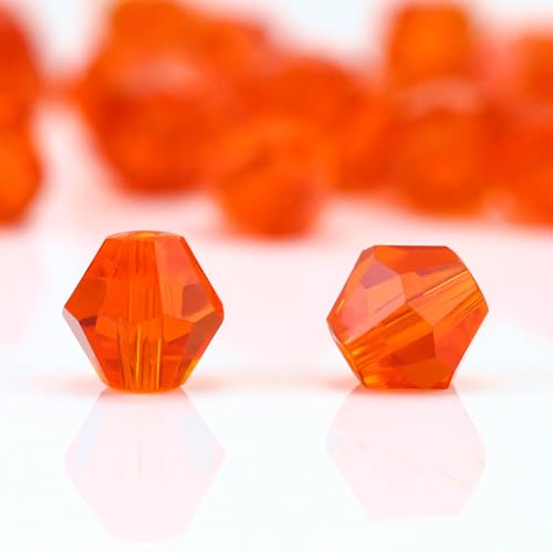 Dowarm 100PCS 8MM Crystal Bicone Beads for Crafts, Jewelry Making, DIY Bracelet, Necklace, Dolls, Wine Charms, Wind Chimes, Suncatchers, Bulk Faceted Loose Glass Beads, Hyacinth - color: 10-Hyacinth, size: 8MM