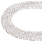 JM Design Clear Quartz Faceted Rondelle Beads Size 2x3mm 15.5'' Strand for Jewelry Making