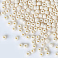 Size 6/0 Crafts Glass Seed Beads 4mm Beige Beads for Jewelry Making (Total About 100g About 1200pcs) - color: Beige