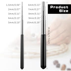2 Pack Wire Looping Wrapping Step, Coil Jig Tool Set Mandrel Stainless Steel Micro 1.5mm-10mm Wire Looping Winding Rod Metal Jewelry Forming Tool for Round Loop Jump Ring DIY Jewelry Making, 10 Sizes