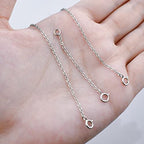 3 Pieces 925 Sterling Silver Necklace Extenders Necklace Extension Chain for Women Plated Extender Chain for Jewelry Making Durable Bracelet Chain Dainty Removable Anklet Chain (2 3 4 inch)