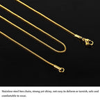UMAOKANG 10 Pack Stainless Steel Necklace Chain, Dainty Gold Plated Box Chain Thin Chain for Women Necklace DIY Jewelry Making Supplies (18 Inches) - color: Gold Box, size: 18 Inch