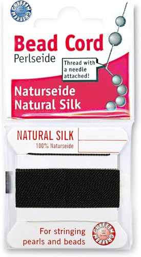 Griffin Bead Cord 100% Natural Silk Black #6