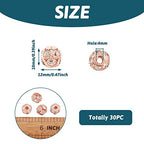 Craftdady 30Pcs 12mm Crystal Rhinestone Rondelle Spacer Beads Rose Gold Disco Ball Loose Beads for Jewelry Making Hole:3mm - color: Rose Gold-12x10mm
