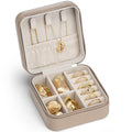 VLANDO Travel Jewelry Case - Valentines Day Gifts - Small Jewelry Travel Organizer Box Travel Essentials Gift for Teen Girl Women - Toffee - color: G.Toffee