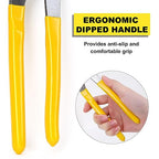 TOPLINE 4-piece Tongue and Groove Joint Pliers Set with Dipped Handles, Groove Joint Pliers Set Included 12-Inch, 10-Inch, 8-Inch and 6-Inch, Ideal for Basic Home Repair and General Applications - style: Dipped Handle