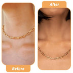 LXUEJIE 9 Pcs Necklace Extender, Rose Gold Necklace Extender, Alloy Necklaces Chain Extenders for Necklaces Bracelet Anklet, Delicate Chain Extenders (Gold/Silver/Rose Gold, 5/10/15cm)