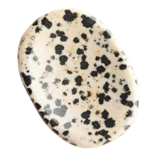 Dalmention Jespar Worrystone, Natural Thumb Stone for Anxiety Relief and Stress,Pocket Stone Crystals for Grounding,Meditation and Reiki Healing Polished Palmstone with Valvet Pouch - color: Dalmention
