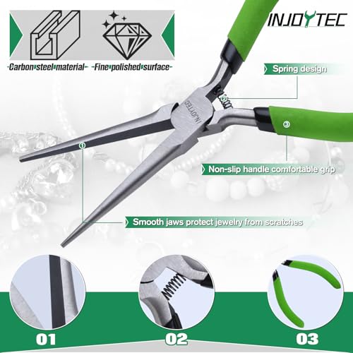 5 Inch Mini Needle Nose Pliers Long Needle Nose Pliers With Spring Wire Looping Bending For Electrician Repair Jewellery Making Handicraft Diy Computer Repair Model Making - style: Needle Nose Pliers