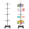 Flenpptly Retail Display Stand Rotating Display Stand 4 Tier Spinning Display Stand for Craft Shows, Jewelry, Keychain, Earring Adjustable Height Retail Display Racks (Black) - color: 4-Tier Black