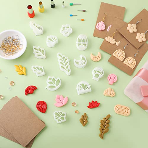 Kajaia 114 Pcs Polymer Clay Earring Cutters Bohemian Polymer Clay Cutters for Earrings Set Jewelry Making Supplies for Women Craft DIY - color: Boho