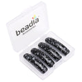 BEADIA Curved Snowflake Obsidian Stone Beads 36x10mm 4pcs for DIY Bracelet Jewelry Making - color: Snowflake Obsidian