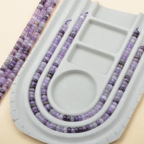 ICAI Beads 5x8mm Natural Rondelle Spacer Loose Beads for Jewelry Making DIY Crafts Design 1 Strand 15" APPR (Amethyst) - color: Amethyst, size: 5x8