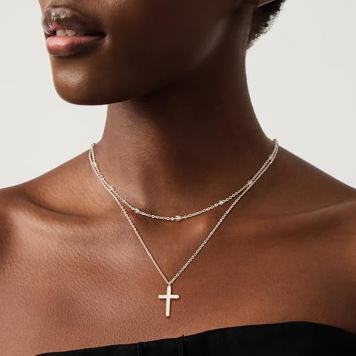 MEVECCO Dainty Gold Chain Choker Necklace 14K Gold Plated Handmade Boho Cute Tiny Beaded Link Choker Necklace Delicate Simple Minimalist Choker Necklace for Women - style: Beaded SLiver