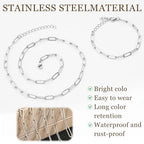 20Pcs Chain Charm Necklace Bracelet Making Kit, Adjustable Paperclip Bracelet necklace chains for charm jewelry making Alloy Link Chains with Lobster Clasps for Women DIY Jewelry Making (Gold) - color: Gold