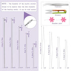 58 Pcs Beading Needles for Jewelry Making, Big Eye Beading Needles Ultra-Thin Stainless Steel Craft Seed Bead Needles, Flexible Eye, Perfect for Beading, Embroidery & DIY Crafts - style: 58 Pcs