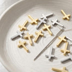 20 Pcs Cross Charms for Jewelry Making, Religious Cross Beads for Bracelets, Crosses for Jewelry Making, Bracelets, Necklaces, DIY Crafts (Rose Gold, Silver) - color: 20pcs, 8x13mm, Gold, Silver