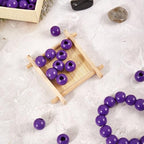 240pcs Purple Color Wood Beads 16mm Large Hole:6mm for Craft Art Work (Hole:6mm) - color: Purple