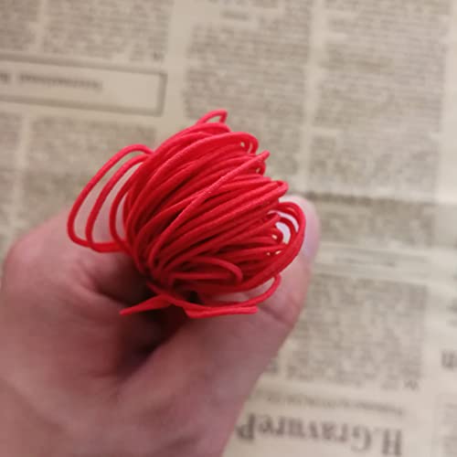 Amaney 0.8mm Red Elastic Cord Beading Threads Stretch String Fabric Crafting Cords for Christmas Valentine's Day Jewelry Making 20m - size: 0.8mm, style: Red
