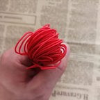 Amaney 0.8mm Red Elastic Cord Beading Threads Stretch String Fabric Crafting Cords for Christmas Valentine's Day Jewelry Making 20m - size: 0.8mm, style: Red