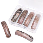 BEADIA Natural Curved Rhodochrosite Stone Beads 36x10mm 4pcs for DIY Bracelet Jewelry Making - color: Rhodochrosite