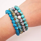 INSPIRELLE Acrylic Beads 450pcs Imitation-Gemstone Round Loose Beads for Jewelry Bracelets Necklace Making