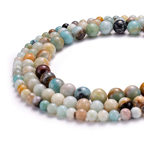 BEADIA Natural Amazonite Jade Stone Round Loose Semi Gemstone Beads for Jewelry Making 10MM 38PCS - color: Amazonite Jade, size: 10mm