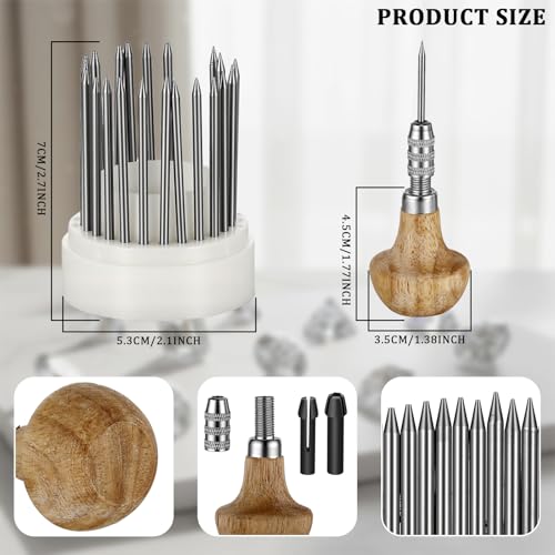 Setting Tools, 24pcs Beading Tools Beader Set for Stone Setting Graver Jewelry Equipments Tool Stone Bead Grain Tool Bead Grain Graver Jewelry Equipments