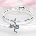 MULA 925 Sterling Silver Charms for Bracelets and Necklaces Lipstick and Bag Dangle Pendants Tower Camera Beads Jewelry Charms for Women - color: Starfish and Mermaid