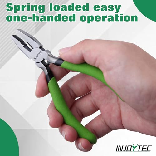 Mini Lineman's Pliers Combination Pliers with Cutter 5 Inch Wire Cutting Pliers Serrated Jaw Micro Linesman Plier for Twisting and Cutting Wires Clamping Screws Jewelry Making - style: Linemans Pliers