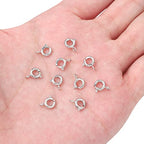 BEADIA Platinum Plated Spring Clasps Non Tarnish 6mm 20pcs for Jewelry Making Findings - color: Spring Clasps Platinum, size: 6mm