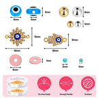 Acejoz 2702 Pieces Bracelet Making Kit, Including Evil Eye Beads, Evil Eye Charms, Assorted Beads and Elastic String for Bracelets