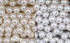 INSPIRELLE 360pcs 12mm White Art Faux Pearl Beads ABS Round Loose Spacer Beads for DIY Craft Necklaces Bracelets Jewelry Making - color: White, size: 12mm