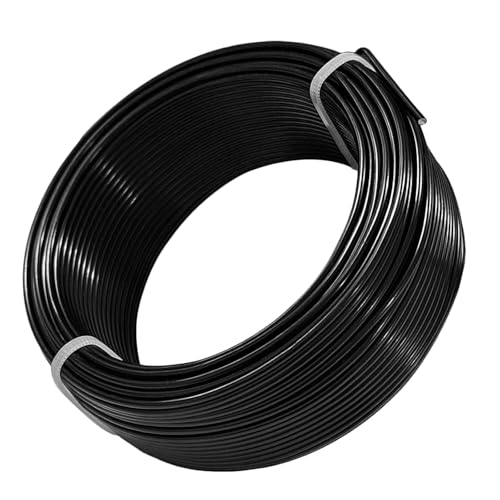 YEQIN 12 Gauge Aluminum Wire, 105 Feet 2mm Bendable Metal Craft Wire for Sculpting, Armature, Jewelry Making, Floral Making, Doll Making, Modelling, Crafting, Bonsai Training (Black) - color: Black