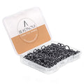 BEADNOVA 8mm Open Jump Rings Gun Black Jump Rings for Jewelry Making and Keychains (300Pcs) - color: Black, size: 8mm