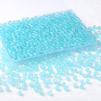 500Pcs Light Blue Glass Beads for Bracelets Necklace, 6mm Round Crystal Beads for Bracelet Jewelry Making Kits Earring Necklaces and DIY Crafts(Light Blue) - color: Light Blue