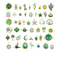 30pcs Mixed Enamel Charms Pendants for Jewelry Making Bulk lot Necklace Earrings Bracelet Craft Findings - color: Green