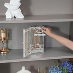 Lolalet Necklace Holder Organizer, Acrylic Jewelry Organizer with 24 Hooks, Rotating Clear Necklaces Display Box, Dust-proof Jewelry Storage Case with Velvet Tray -Clear - color: 2 -Clear
