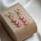 Gempires Lightweight Beaded Earrings Handmade Gemstone Jewelry Hypoallergenic Gold Plated Dangling Earrings For Women