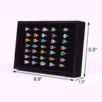 Tinsow Black Stackable 7 Slots Jewelry Rings Earrings Tray Velvet Showcase Display Organizer (Black) - color: Black