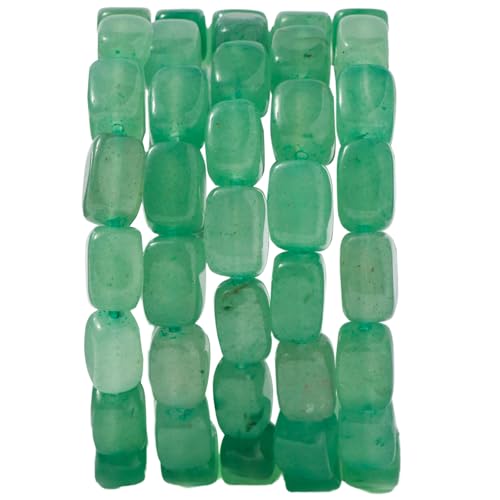 Natural Large Green Aventurine Cube Stone Beads 8x11mm 38cm/str Loose Semi Gemstone Stone Square Beads for Making Bracelets Necklace - color: Green Aventurine