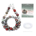Natural Stone Beads Round Genuine Real Stone Beading Strand Loose Gemstones DIY Smooth Bead for Bracelet Necklace Earrings Jewelry Making (African Bloodstone, 10mm 36 Pieces) - color: African Bloodstone, size: 10mm 36pcs