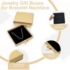 4 Pcs Jewelry Gift Box, 3.5x3.5x0.7Inch Cardboard Jewelry Boxes, Fancy Necklace Bracelet Earring Drawer Organizer Box, Kraft Empty Jewellery Boxes for Necklace Ring Earring Display Box(Kraft) - color: Kraft