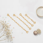 4 Pcs Gold Necklace Extender for Women Extender Chain for Bracelet Anklet Waist Jewelry - color: gold A