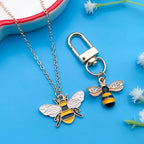 Youdiyla 50pcs Alloy Antique Silver Enamel Bee Daisy Set Pendant Jewelry Making DIY Keychain Earrings Pendant Various Design Charms for Jewelry Making Bracelets Necklace (SN1009) - color: SN1009