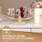T-Bar Bracelet Display Stand for Selling, Jewelry Storage, Bracelet Holder Stand, Bangle, Jewelry Business Supplies, Watch Holder for Women & Men (Beige with Metal Lid) - color: Beige + metal lid